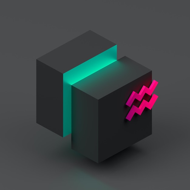 Representación 3d abstracta de formas geométricas. Diseño de fondo moderno para afiches, portadas, marcas, pancartas, carteles.