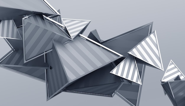 Representación 3d abstracta de formas geométricas
