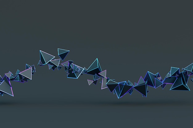 Representación 3d abstracta de formas geométricas