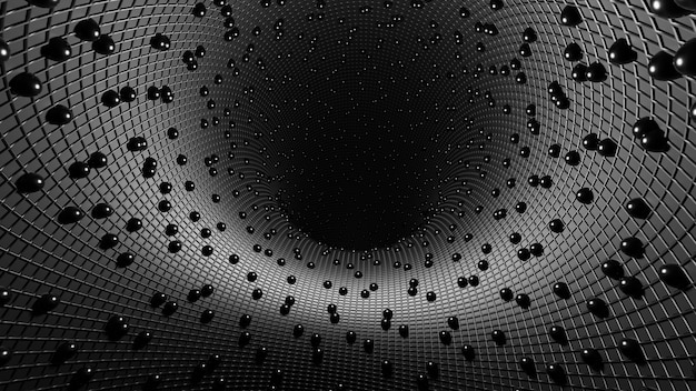 Representación 3D abstracta del misterioso túnel Tauro negro.