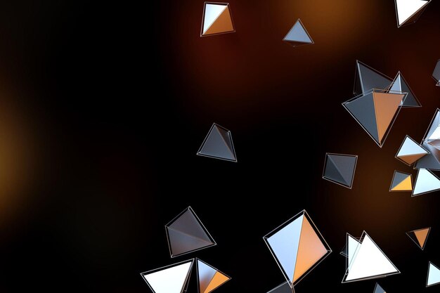 Representación 3D abstracta de partículas voladoras