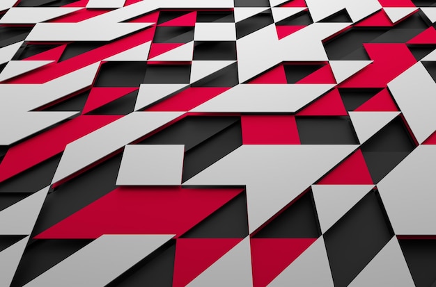 Representación 3d abstracta de superficie futurista con triángulos Fondo de ciencia ficción