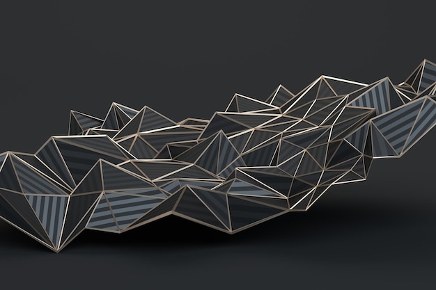 Representación 3D abstracta de superficie geométrica