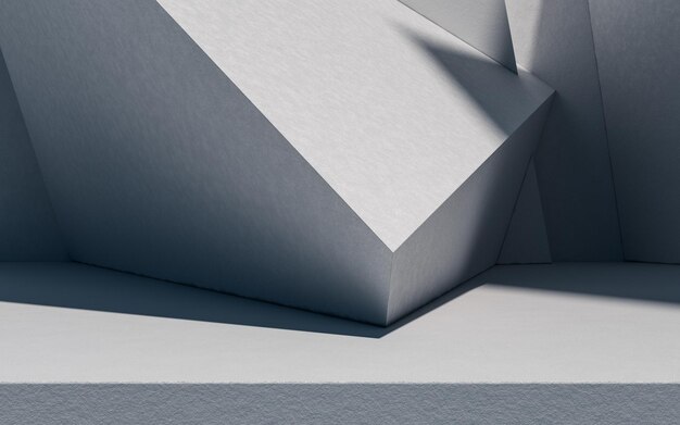 Representación 3d de arquitectura geométrica abstracta