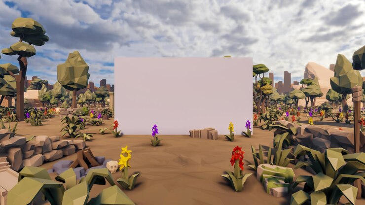 Foto representación 3d y baja poli recursos gráficos para objetivos de desarrollo sostenible biodiversidad una economía y ecología en crecimiento