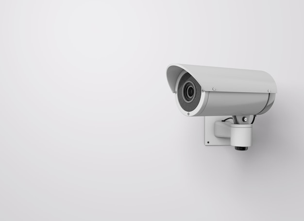 Representación 3D de la cámara de seguridad CCTV de vigilancia