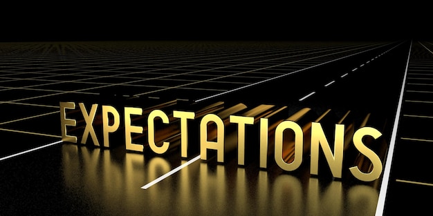 Representación 3D del camino del concepto de las expectativas