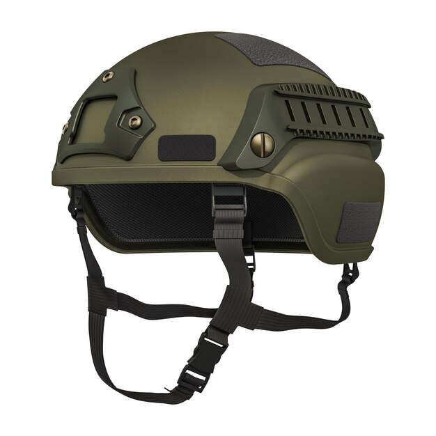 Representación 3D de casco militar