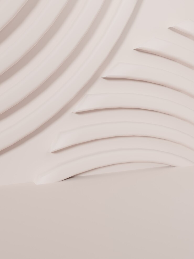 Representación 3D Color de piel monocromo Fondo de pantalla de producto geométrico mínimo con plataforma