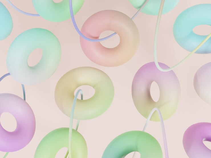 Representación 3D Colores pastel dinámicos Fondo abstracto iridiscente para gráficos de folletos