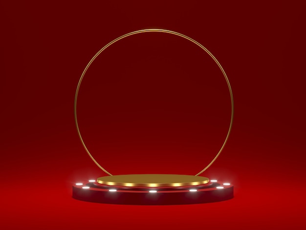 representación en 3D de la composición abstracta para la presentación del producto