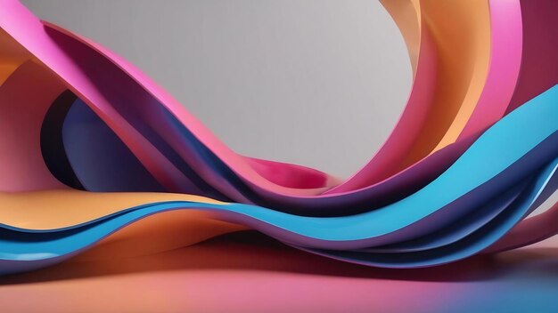 representación en 3D de la composición abstracta para la presentación del producto