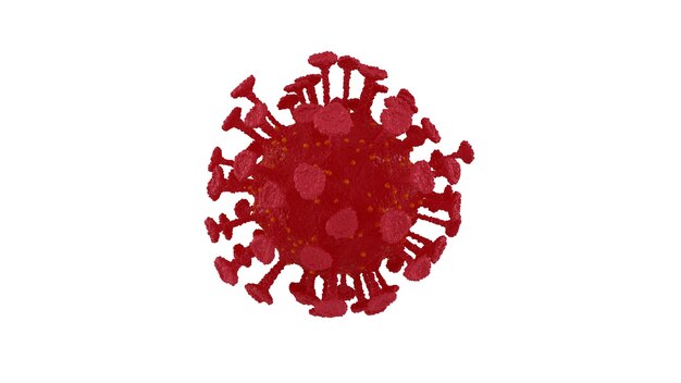 Representación 3d del concepto de coronavirus