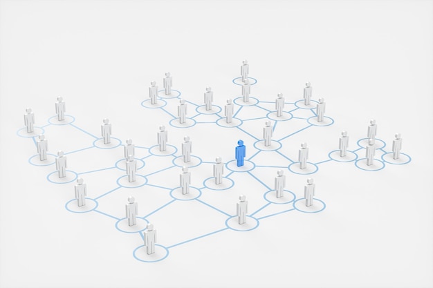 Representación 3d del concepto de equipo de negocios de modelos de personas