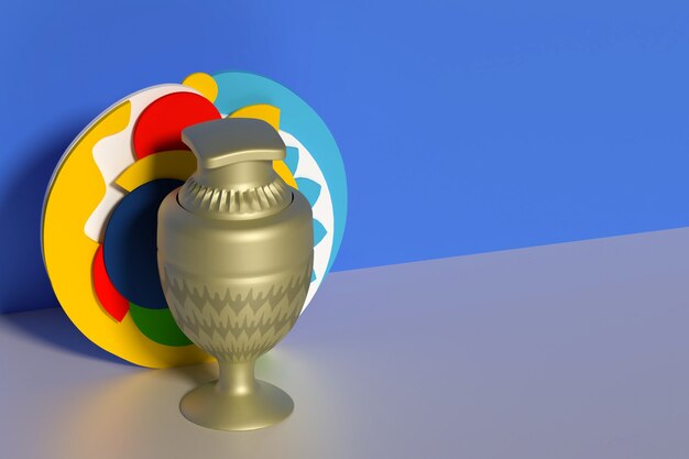 Foto representación 3d copa américa 2021