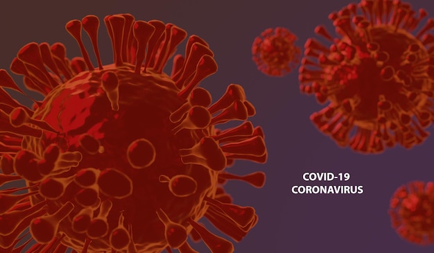 Representación 3d del coronavirus Coronavirus 2019nCov responsable de los antecedentes del brote de gripe asiática