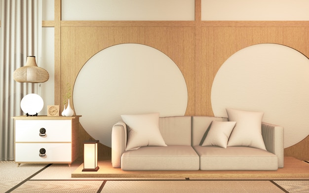 Representación 3D del diseño de la habitación de Japón