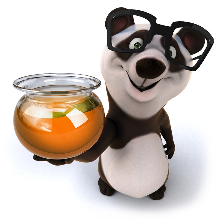 Foto representación 3d del divertido oso panda