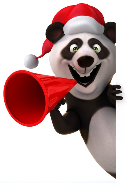 Representación 3D del divertido oso panda