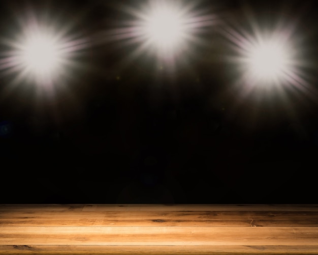 Foto representación 3d escenario en blanco con luz de flash brillante