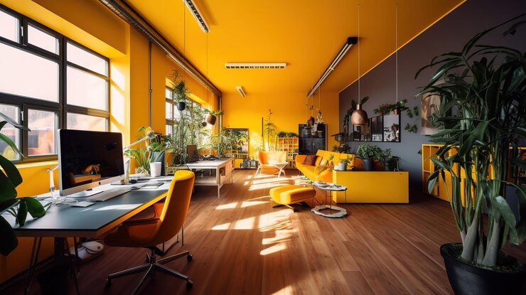 Representación 3D del espacio de trabajo virtual de una sala de reuniones de negocios profesional Ai generativo