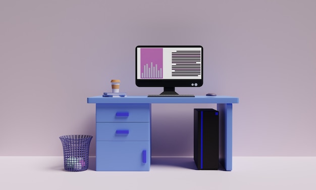 representación 3d del espacio de trabajo