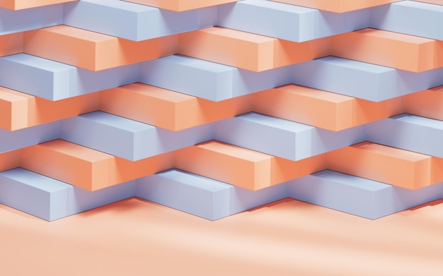 Representación 3d de estructura de cubo abstracto