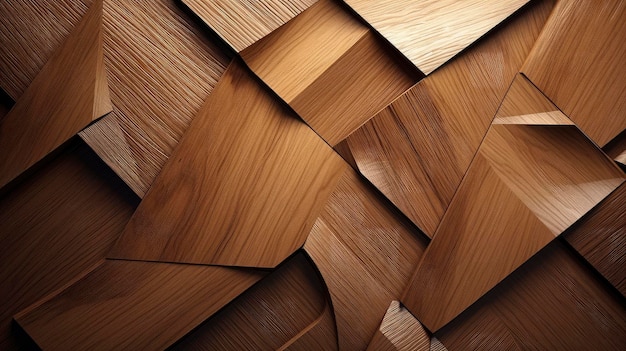 una representación 3D de una estructura de madera con una forma cuadrada