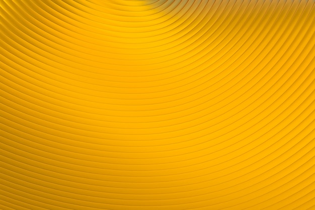 Representación 3d del fondo abstracto de la arquitectura de la onda de la pared abstracta del oro, fondo del oro para la presentación