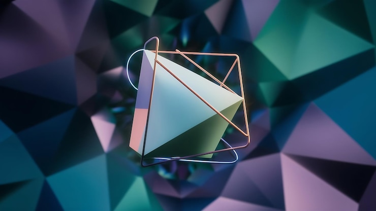Foto representación 3d de fondo abstracto de fondo geométrico mínimo