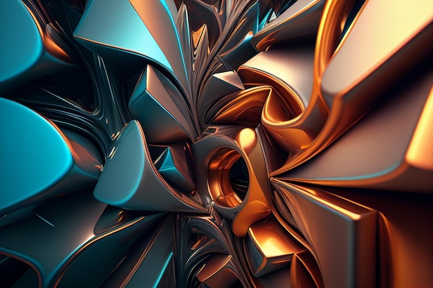 representación 3d fondo abstracto formas geométricas imágenes generadas por computadora ai generativo