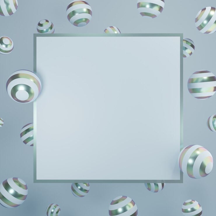 Representación 3D Fondo azul claro vacío festivo o tablero de mensajes para el cuidado de la piel de belleza