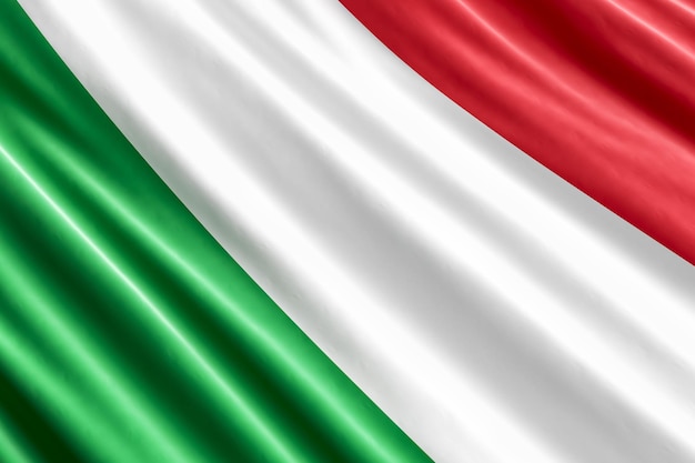 Representación 3D del fondo de la bandera italiana