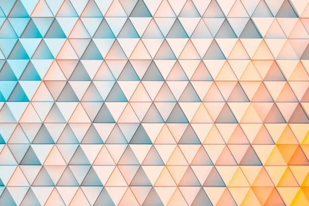 Representación 3d de fondo de cubos de triángulo repetitivo