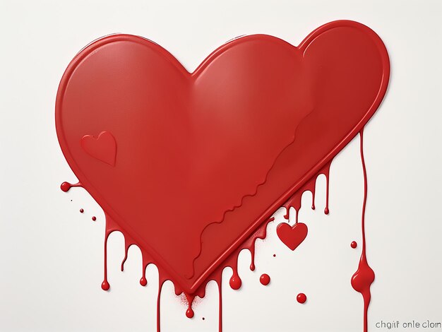 Foto representación 3d del fondo del día de san valentín con corazones rojos
