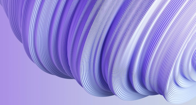 Representación 3d de fondo de forma ondulada abstracta
