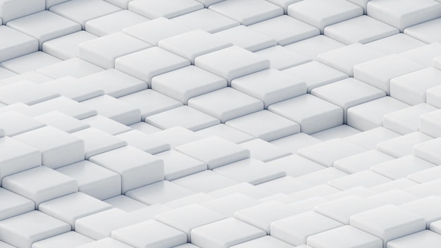representación en 3D de un fondo geométrico blanco abstracto