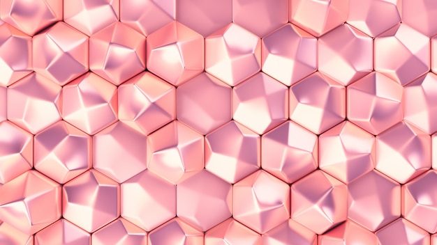 Representación 3D de fondo geométrico rosa