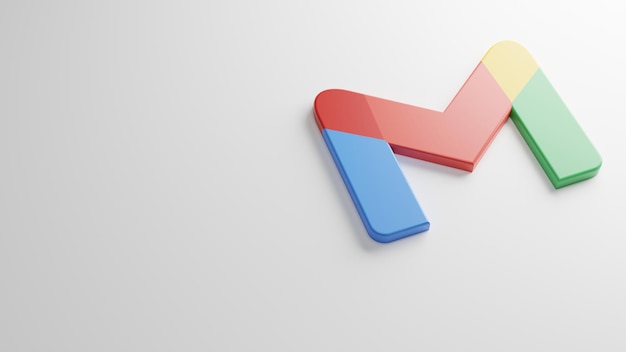 Representación 3d de fondo de gmail
