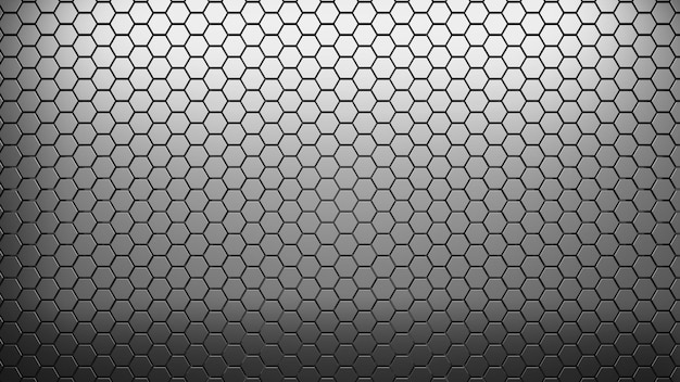 Representación 3d de fondo hexagonal futurista y tecnológico