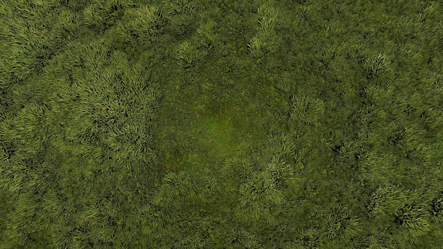Representación 3D de fondo de hierba verde