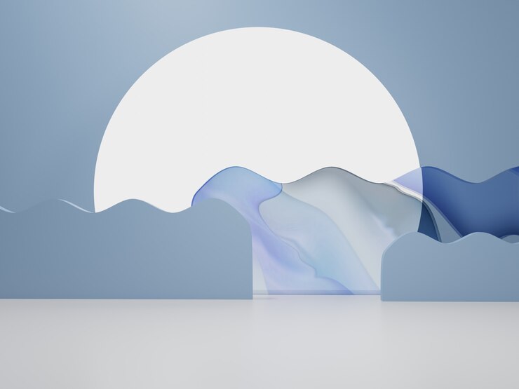 Representación 3D Fondo de pantalla de producto asiático chino japonés o coreano Sol de la mañana Acuarela