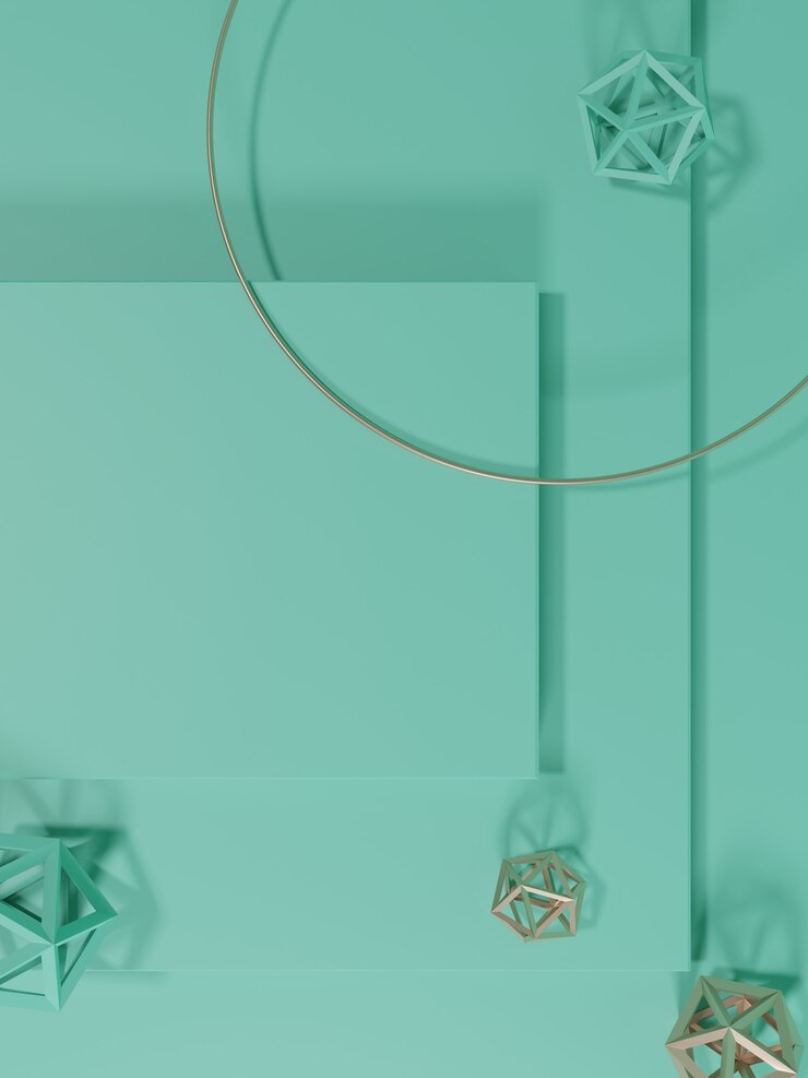 Representación 3D Fondo de pantalla de producto geométrico mínimo con plataforma monocromo Pastel Turquesa