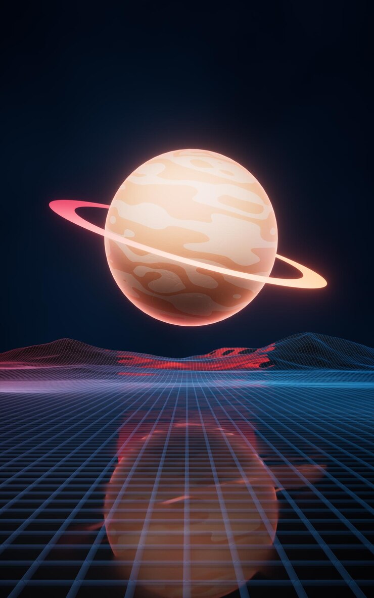 Foto representación 3d del fondo del planeta y el espacio exterior