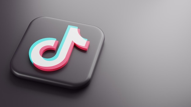 Representación 3d de fondo de tiktok