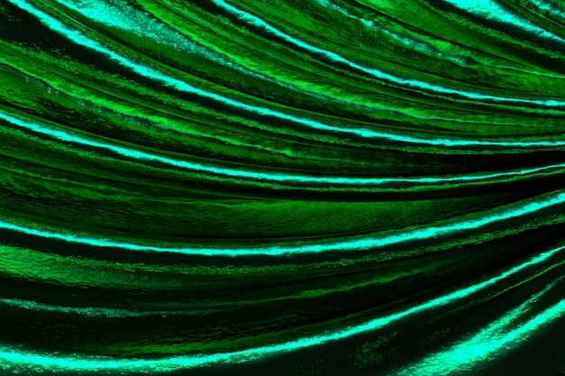 Representación 3D, fondo verde abstracto tela de lujo u onda líquida o pliegues ondulados de textura de seda grunge material de terciopelo satinado o fondo de lujo o diseño de papel tapiz elegante, fondo verde