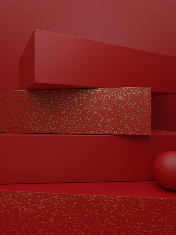 Representación 3D Fondo de visualización de producto de foto de estudio de Navidad o año nuevo estacional para el lujo