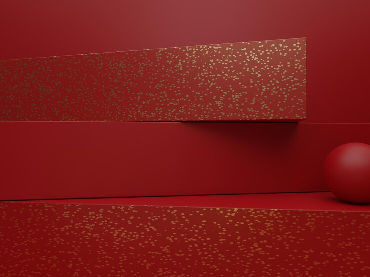 Representación 3D Fondo de visualización de producto de foto de estudio de Navidad o año nuevo estacional para el lujo