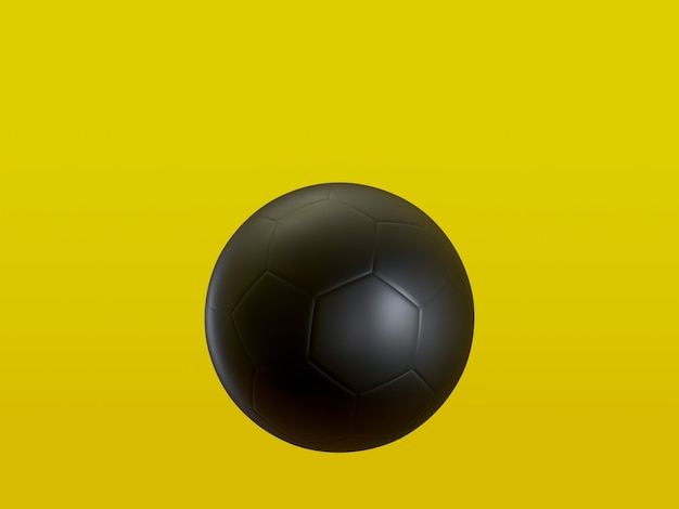 Representación 3D. Fútbol negro