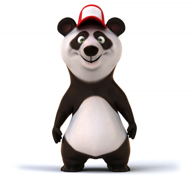 Foto representación 3d de gracioso representación 3d de gracioso oso panda oso